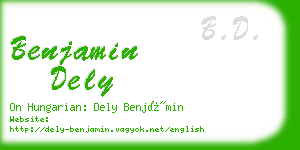 benjamin dely business card